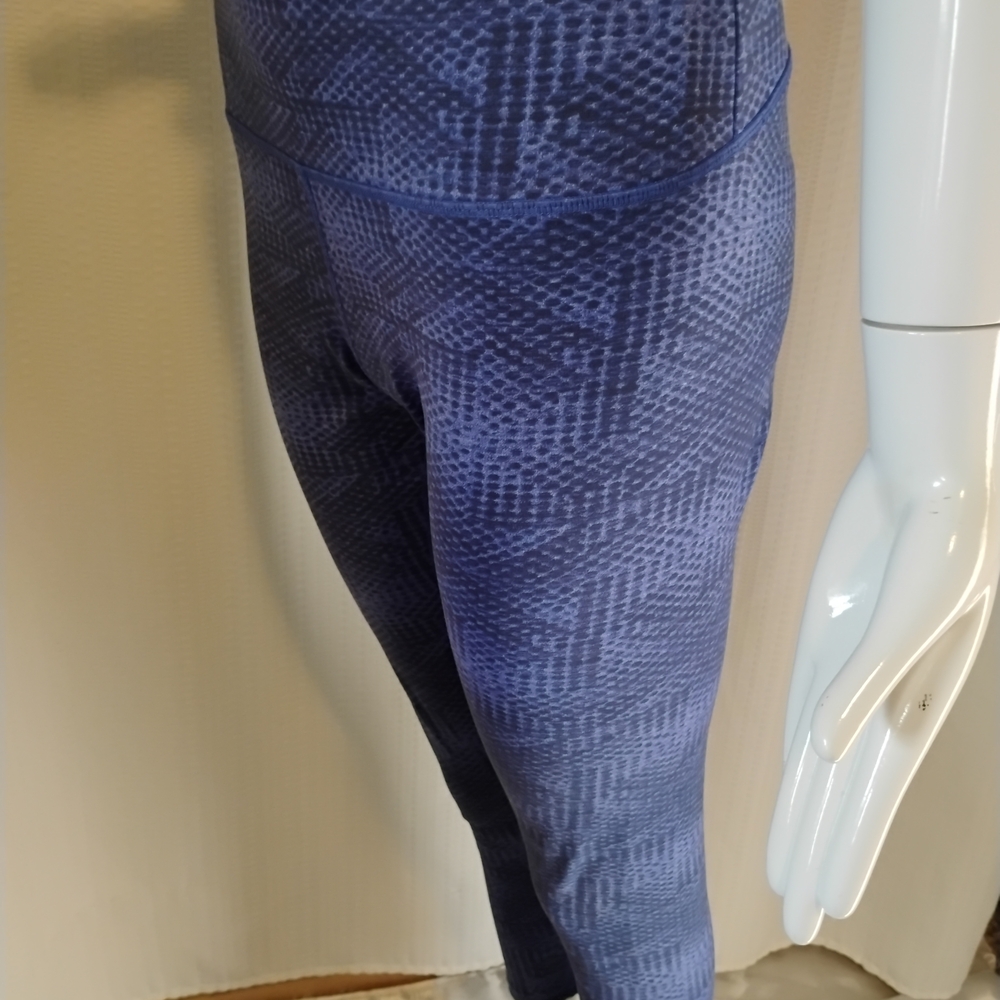 Blue Patterned Leggings Size M